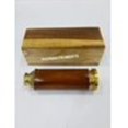 thumbnail image 2 of Thor Instruments Vintage Nautical Maritime 14" Brass Telescope Natural Wooden Box Home Decor Gift, 2 of 4