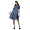 thumbnail image 4 of Moomaya Short Sleeve Dresses Women Scoop Neckline Printed Dresses With Pockets, 4 of 6