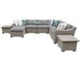 thumbnail image 1 of Coast 9 Piece Outdoor Wicker Patio Furniture Set in Grey, 1 of 2