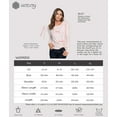 thumbnail image 5 of Wenseny Long Sleeve Shirts For Women Twist Knot Front Tunic Blouse Shirt Grey L, 5 of 5