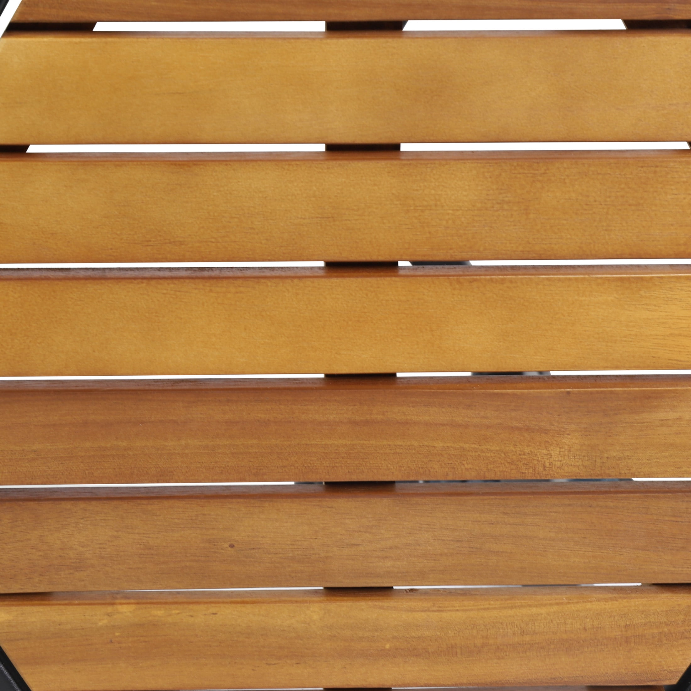 Krosp Acacia Wood Outdoor Side Table, Teak and Black