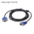 thumbnail image 2 of Unique Bargains VGA to VGA Cable, 3.0M/10ft Male to Male VGA 35 Video Cable for Computer, Projector, 2 of 4
