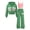 Green, variant on Girls 3 Piece Outfit Sets Letter Print Zip Up Hoodie, White Spaghetti Strap Cami Tank Top & Camo Cargo Wide Leg Pants Casual Tracksuit for 7-14Y