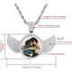 thumbnail image 2 of Collar con colgante de memoria de Hip Hop personalizado con texto personalizado JAMW Sencillez, 2 of 5