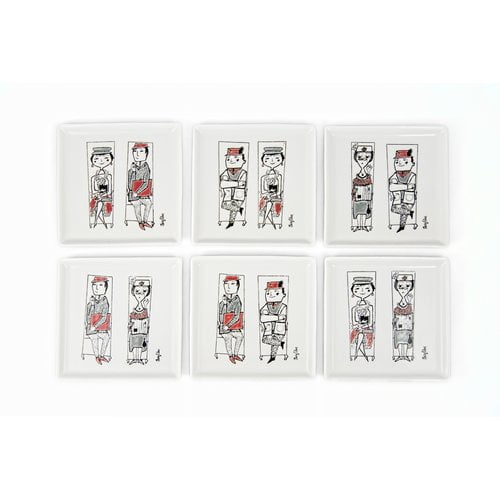 Mary Blair Mary Blair Commuters 6 Piece Appetizer Plate Set