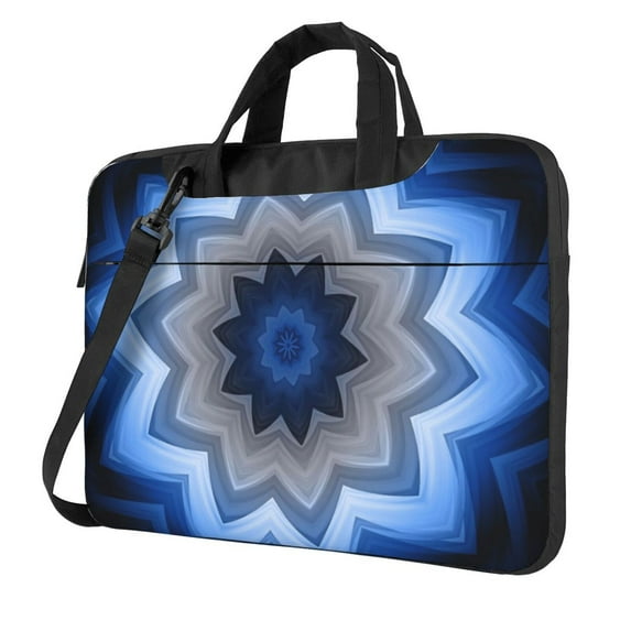 Blue Flower Wave Laptop Bag, 13 inch Laptop or Tablet, Business Casual Laptop Bag