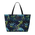 thumbnail image 2 of Fuzoiu Cartoon Dinosaur Print Waterproof Beach Tote Bag for Women Girls with Zipper,Sandproof Pool Swim Bag,Large Capacity Beach Travel Bag for Pool Swim Travel Everyday, 2 of 7