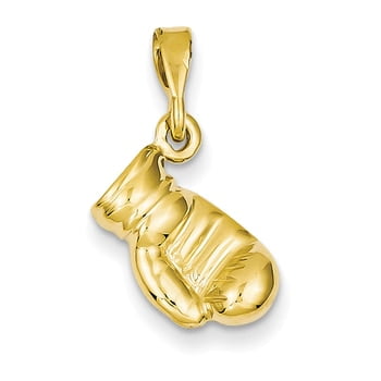 14k gold boxing glove pendant