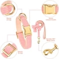 thumbnail image 2 of Minzimin Dog Collar and Leash Set with Bowtie, Soft & Cute Puppy Collar, Cotton Puppy Collar with Adjustable Metal Buckle for Small, Medium Dog, 2 of 9