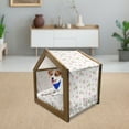 thumbnail image 3 of Cherry Blossom Pet House, Fresh Spring Meadow Fragrance Joy and Love Tender Season Flowers, Outdoor & Indoor Portable Dog Kennel with Pillow and Cover, 5 Sizes, Pale Pink Green White, by Ambesonne, 3 of 5