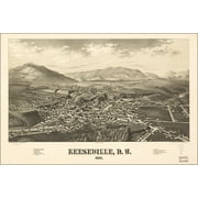 24"x36" Gallery Poster, map of Keeseville, New york 1887