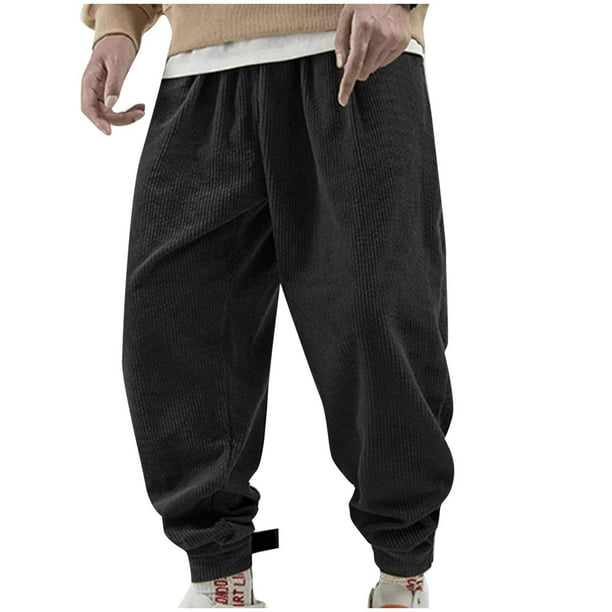 Pantalones largos de moda para hombre, con lazo elástico, ajustados, de pierna recta pequeña