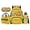 Yellow Bus, variant on KUIFORTI Axolotl Cute Girls School Bag Set 4 piece with Lunch Box Pencil Case Water Bottle Sleeve for Students Elementary Middle School Back to School Essentials