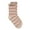 Taupe Stripe, variant on MUK LUKS Women's Tall Crew Lounge Sock, 1-Pack, OSFM