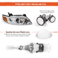 thumbnail image 4 of AKKON - For [C-Style] [Chrome] 2003-2008 FX35 FX45 LED DRL Switchback Turn Signal Projector Headlights, 4 of 7