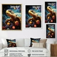 thumbnail image 4 of Designart "Turtle'S Intergalactic Voyage" Animals Turtle Canvas Art Print, 4 of 7