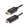 thumbnail image 1 of StarTech.com 9.8ft (3m) DisplayPort to HDMI Adapter Cable, 4K 60Hz with HDR, DP to HDMI 2.0b, Active Video Converter, DisplayPort Desktop to HDMI Monitor, M/M - DisplayPort to HDMI Cord (10F-DP-HDMI-4K60-HDR) - Adapter cable - DisplayPort male to HDMI male - 10 ft - black - 4K60Hz support, HDR support, 1 of 6