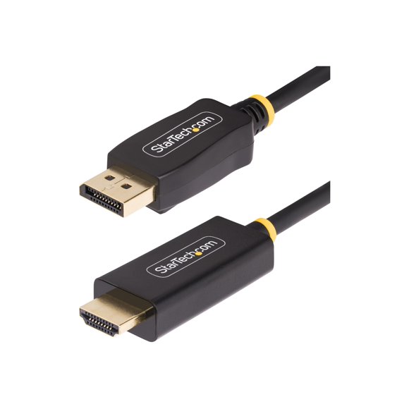 StarTech.com 9.8ft (3m) DisplayPort to HDMI Adapter Cable, 4K 60Hz with HDR, DP to HDMI 2.0b, Active Video Converter, DisplayPort Desktop to HDMI Monitor, M/M - DisplayPort to HDMI Cord (10F-DP-HDMI-4K60-HDR) - Adapter cable - DisplayPort male to HDMI male - 10 ft - black - 4K60Hz support, HDR support