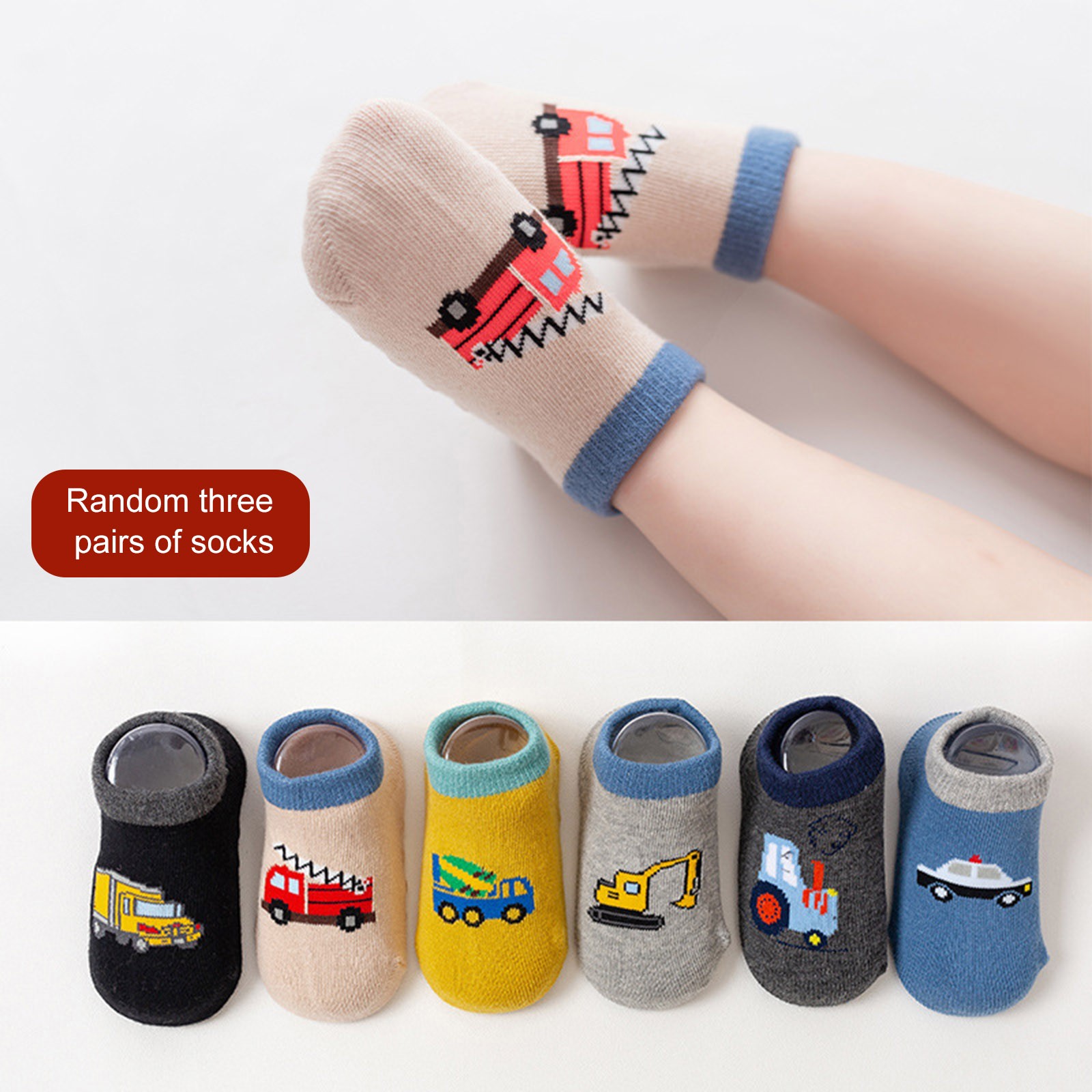 "Gubotare Socks Toddler Boys Cotton Socks Non Skid With Grip Baby Girls