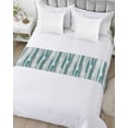 thumbnail image 5 of Bed Runner Scarf Twin Size, Blue Gray Stripes Stain Bed Runners & Scarves for Foot of Beds, Watercolor Modern Abstract Minimalist Decorative Bedding Runner Scarf for Hotel Home Bedroom 71 x20 Inch, 5 of 6