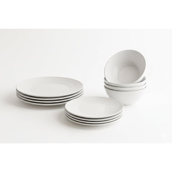 Barro NewWave Melamine Dinnerware Set - 12-Piece - White