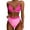 A_Pink, variant on MGDXOX Women's High Waisted Thong Bikini Sets Spaghetti Triangle Top Deep V Neck Two Piece Swimsuit Bathing Suits Black M