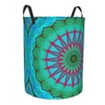 thumbnail image 2 of Round Laundry Basket, Geometric Spiral Abstract Pattern Foldable Laundry Hamper With Handles Waterproof, Medium, 2 of 8