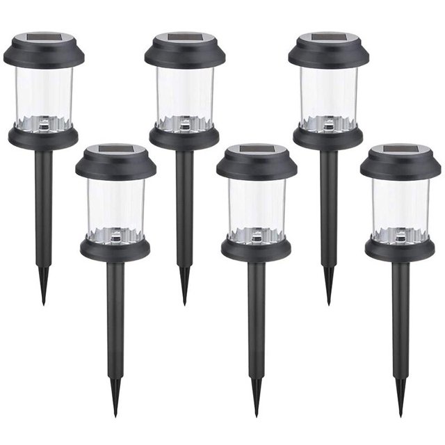 Luces solares para jardín, 6 piezas, luces solares impermeables para exteriores, luces solares para exteriores, luces solares LED para jardín, luz blanca