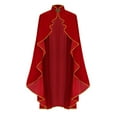thumbnail image 1 of Liyamei Cape à Col Style Vintage pour Spectacle sur Scène Fête Cape Rouge Taille Unique, 1 of 5