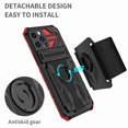 thumbnail image 2 of Dteck Detachable Sports Wristband Case for iPhone 13 Pro, Shockproof Hard PC TPU Bumper Hybrid Kickstand Cover, Great for Hiking Biking Walking Gym Running Workout Exercise Arm Band Case (Red), 2 of 10