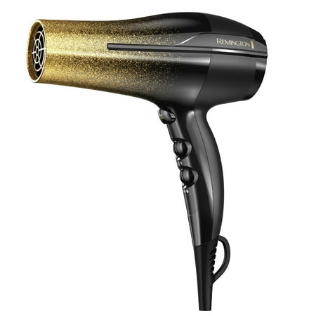 Remington Ultimate Frizz Control Hair Dryer, Gold Glitter,