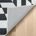 thumbnail image 3 of Well Woven Apollo Warp Hole Modern Checkered Black Ivory Printed Distressed Machine Washable 3'3" x 5' Area Rug, 3 of 5