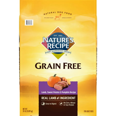 Nature's Recipe Grain Free Easy to Digest Lamb, Sweet Potato, & Pumpkin Recipe Dry Dog Food, 24-Pound (Best Lamb Curry Recipe In The World)
