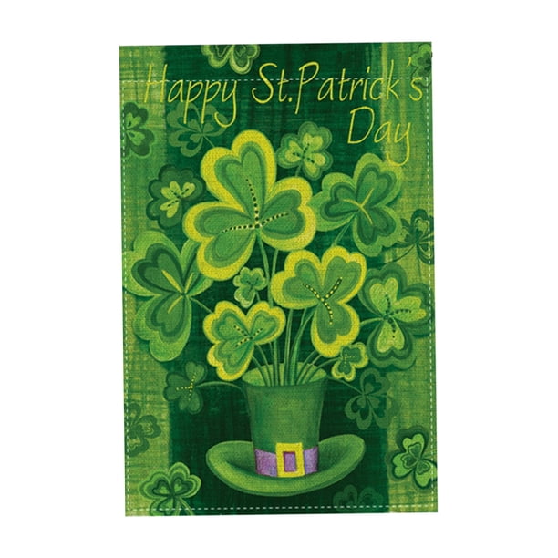 Bandera de jardín Irlanda Feliz Patricio 12x18 pulgadas Sunnimix