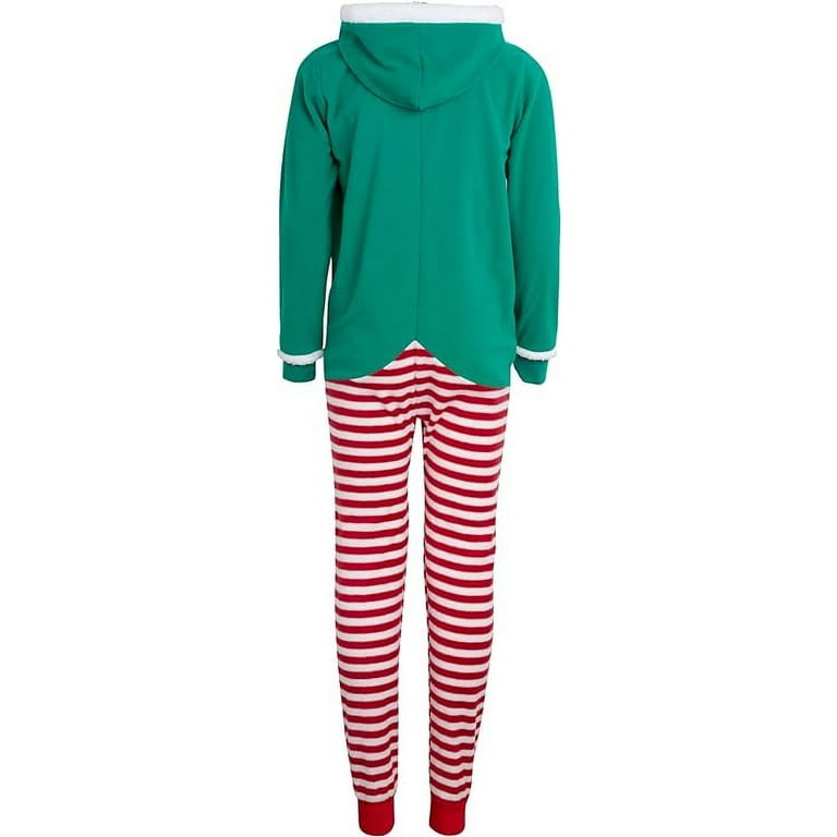 PJ's Presents Boys' Christmas Pajamas One Piece Fleece Hooded