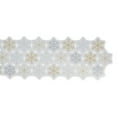 thumbnail image 3 of DII 14x54" Modern Fabric Embroidered Snowflakes Table Runner in Multi-Color, 3 of 3