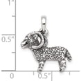 thumbnail image 3 of Sterling Silver Antiqued Aries Pendant (17 X 19) Made In India qc6498, 3 of 5
