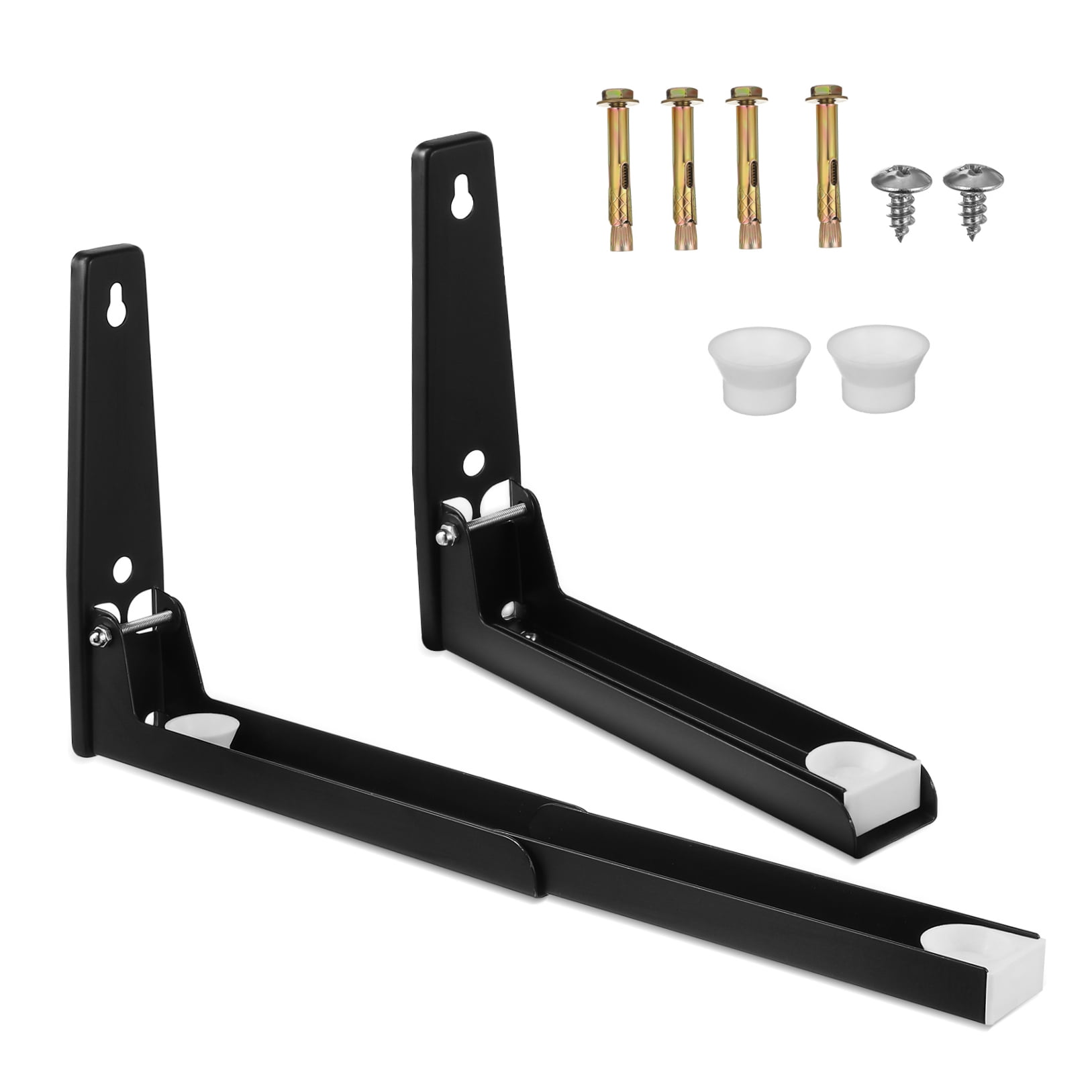 KAKOWELY Kitchen Appliance Rack Microwave Stand Black 1 Pair