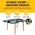 thumbnail image 4 of Teal Blue Black Geometric Table Cloths for 3 Foot Rectangle Tables, Modern Abstract Art Block Patio Waterproof Elastic Fitted Tablecloths, Washable Rectangular Table Cover for Camping, 4 of 8