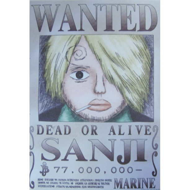 One Piece Wanted Poster Sanji Walmart Com One Piece Wanted Poster Sanji Walmart Com
