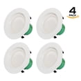 thumbnail image 1 of Westgate 19W 6 Inch LED Retrofit Downlight with Integrated Smooth Trim, Dimmable LED Recessed Light Fixture, Damp Location Rated, 120V Energy Star 5 Year Warranty (2700K Warm White, 4 Pack), 1 of 8