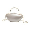 thumbnail image 4 of EHJRE Acrylic Evening Clutch Purse Practical Fashionable for Women Lady Shoulder Chain Shell White, 4 of 9