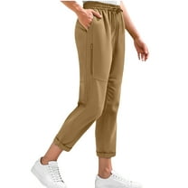 LXPAM Women's Pants 7/8 Stretch High Waisted Sweatpants Travel Athletic Work Golf Pants for Women