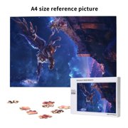 Rateoe Starry Sky Wall Flying Tiger Pattern Wooden Picture Puzzle ,1000 Piece Jigsaw Puzzle ,Family Fun Puzzle, Home Décor Puzzle, Gift Puzzle(Vertical style)