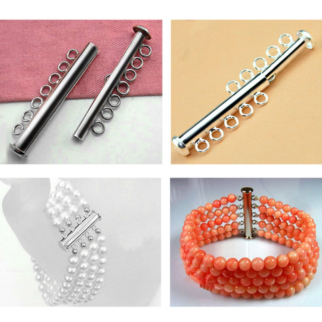 Magnet 1Set  2/3/4/5/6/7/8 Row Clasp Hook For Necklace Bracelet Making Findings 
