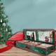 thumbnail image 4 of Bolsa de almacenamiento navideña verde de liquidación, estante de almacenamiento navideño espacioso debajo de la cama, contenedor de papel de regalo festivo, perfecto para envolver regalos, cintas,, 4 of 6