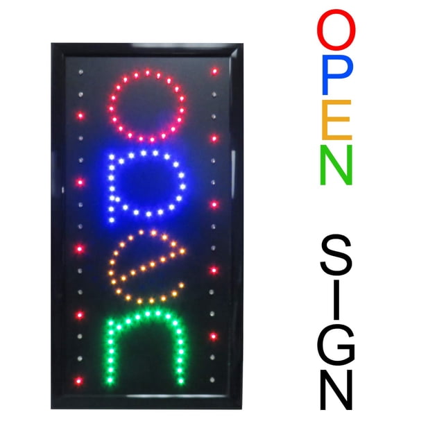 GreenLife® Open Sign LED Open Sign Electronic Billboar Bright Advertising Board Flashing Window Display Sign with Motion