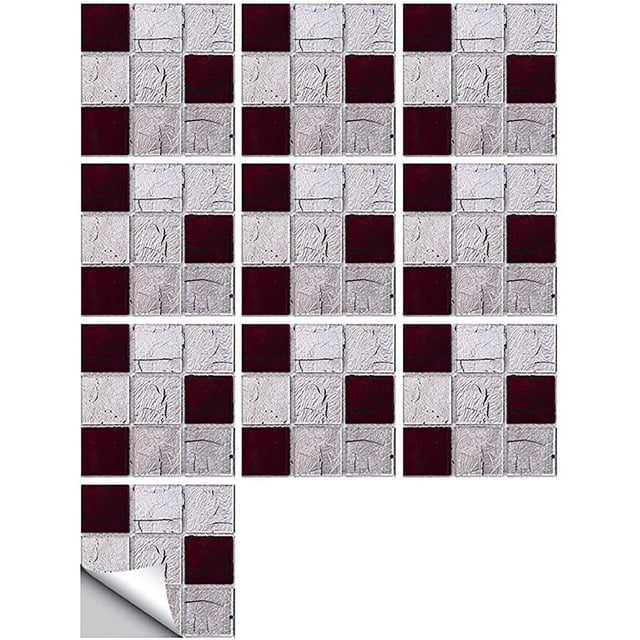 Decorations for Living Room Wall Decor 10Pcs Home Decor Living Room Tile Set Strong Sticker Kitchen Wall Sticker Living Room Wall Decorations for Home Wall Decor Stickers for Living Room