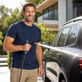 thumbnail image 6 of Turn Any Hose into a High Pressure Water Cleaning Jet, Heavy Duty Garden Hose Nozzle Spray Gun with Long Handle, Multi Function Lawn and Garden Watering Sprayer for Car Wash Yard Patio, 6 of 6