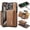 Brown, variant on ELEHOLD Case for iPhone 15 Pro Max, Magnetic 2 in 1 Detachable Leather Wallet Case with Card Holder & Stand,Black